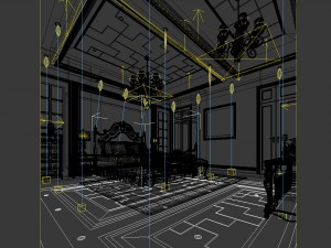 luxury stylish interior master bedroom - 77 Modelo 3D