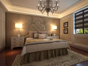 luxury stylish interior master bedroom - 78 3D Model