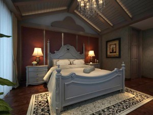 luxury stylish interior master bedroom - 79 3D Model
