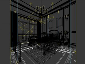 luxury stylish interior master bedroom - 82 3D 模型