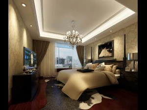 luxury stylish interior master bedroom - 83 3D Model