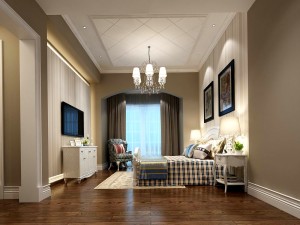 luxury stylish interior master bedroom - 84 3D Model