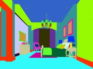 luxury stylish interior master bedroom - 84 3D Model