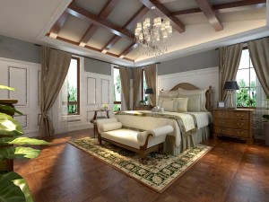 luxury stylish interior master bedroom - 85 3D Model