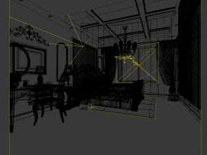 luxury stylish interior master bedroom - 87 3D Model