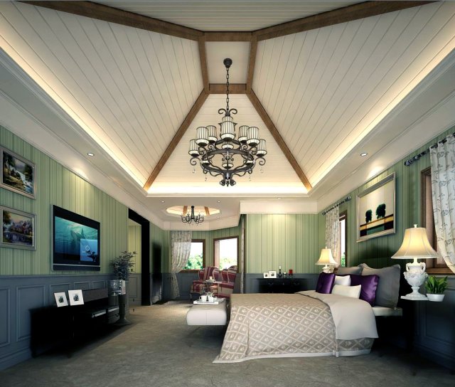 luxury stylish interior master bedroom - 88 3D-Modell .c4d .max .obj .3ds .fbx .stl .blend 