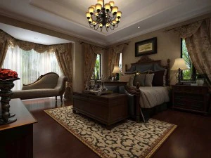 luxury stylish interior master bedroom - 89 3D Model