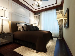 luxury stylish interior master bedroom - 90 3D मॉडल