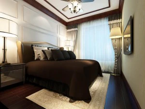 luxury stylish interior master bedroom - 90 3D Model