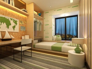 luxury stylish interior master bedroom - 92 3D Model