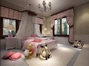 camera da letto principale con interni lussuosi ed eleganti - 95 Modello 3D