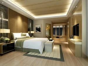 luxury stylish interior master bedroom - 98 3D Model
