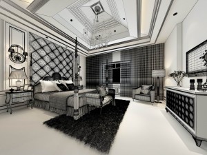 stylish european bedroom 01 3Dモデル