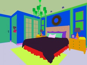 stylish european bedroom 02 3D Model