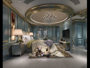 stylish european bedroom 03 3D Model
