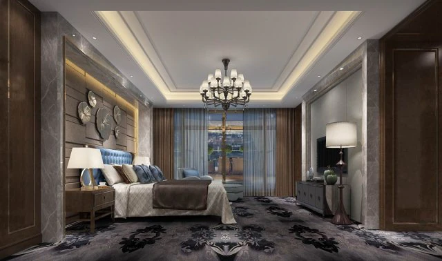 stylish european bedroom 07 3D Model .c4d .max .obj .3ds .fbx .stl .blend 