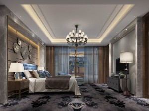 stylish european bedroom 07 3D Model