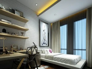 stylish european bedroom 09 3D Model