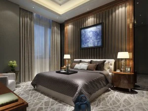 stylish european bedroom 10 3D Model