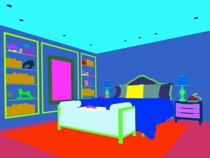 stylish european bedroom 11 3D Model