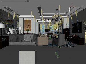beautifully stylish and luxurious bedrooms 01 3D Model