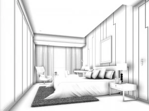 beautifully stylish and luxurious bedrooms 03 3D Model