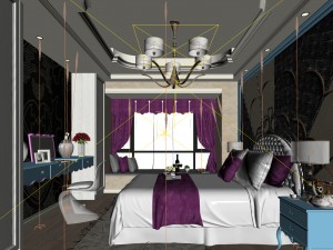 beautifully stylish and luxurious bedrooms 04 3D Model