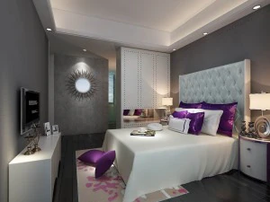 美丽时尚和豪华的卧室 06 3D 模型