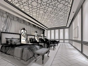 hotel room -9409 3D Model