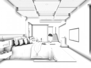 hotel room -9412 3D-Modell