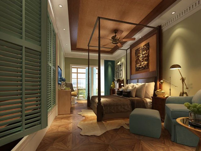 bedroom - southeast asian style -9401 3D Model .c4d .max .obj .3ds .fbx .stl .blend 