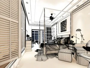 bedroom - southeast asian style -9401 3D Model