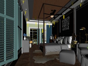 bedroom - southeast asian style -9401 3D 모델