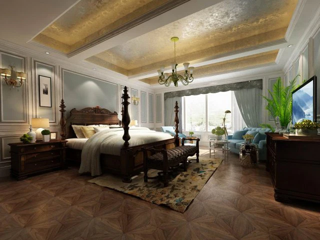 bedroom - american style -9402 3D Model .c4d .max .obj .3ds .fbx .stl .blend 