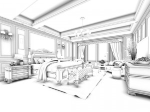 bedroom - american style -9402 3D Model