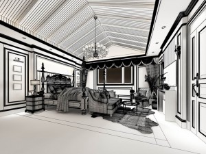 bedroom - american style -9404 3Dモデル