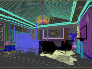 bedroom - american style -9404 3Dモデル