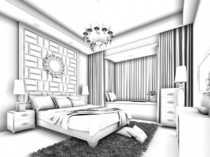 bedroom - american style -9410 Modelo 3D
