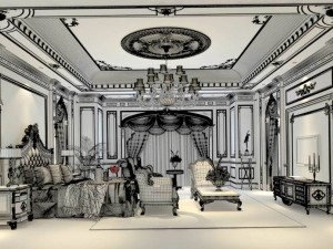 bedroom - american style -9411 Modelo 3D