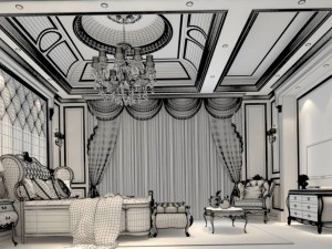 bedroom - american style -9412 3D Модель