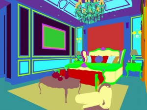 bedroom - american style -9412 3D Модель