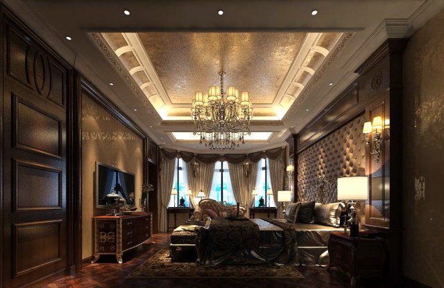 bedroom - american style-9414 3Dモデル .c4d .max .obj .3ds .fbx .stl .blend 