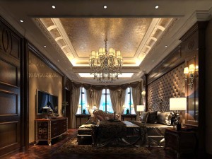 bedroom - american style-9414 3D मॉडल
