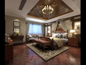 yatak odası - amerikan tarzı-9418 3D Model