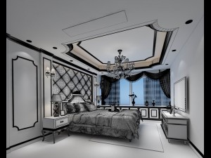 bedroom - european style -9401 Model 3D