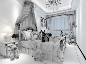 bedroom - european style -9402 3D 模型