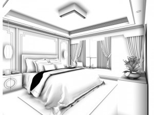 bedroom - european style -9410 3D 模型