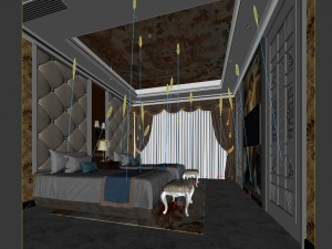 bedroom - european style-9414 Modello 3D