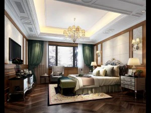 camera da letto - stile europeo -9416 Modello 3D