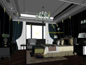 bedroom - european style -9416 3D Model